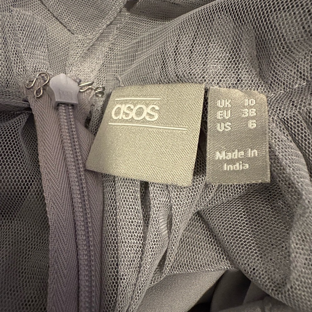 ASOS Gray Dress with White Floral Details - Picture 4 of 6